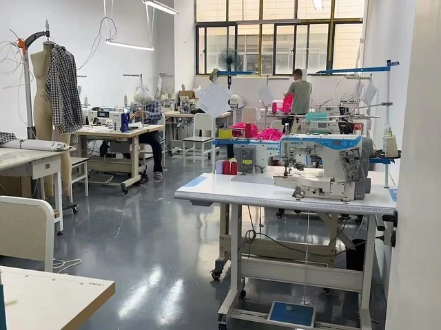 Sample room machines where a first womenswear garment sample is developed