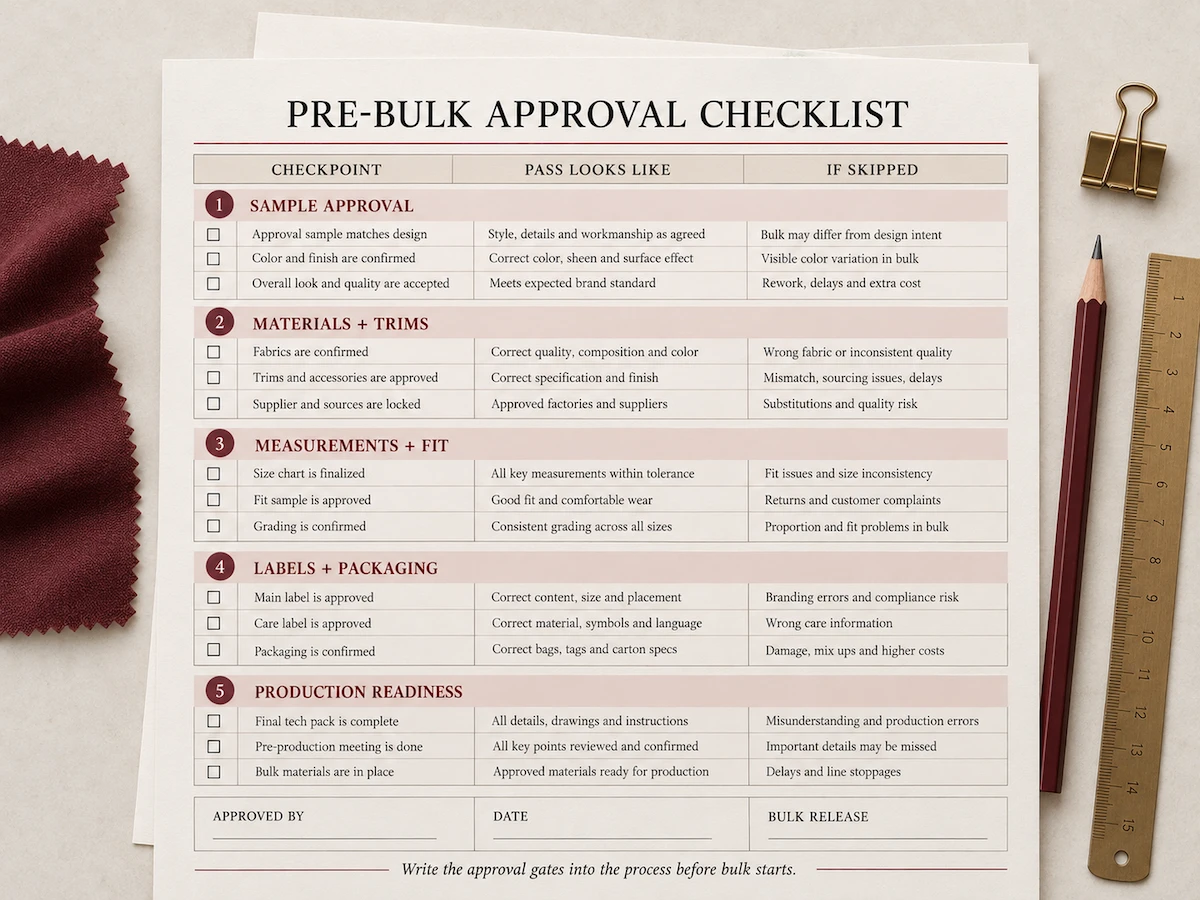 Printable pre-bulk checklist Printable pre-bulk checklist