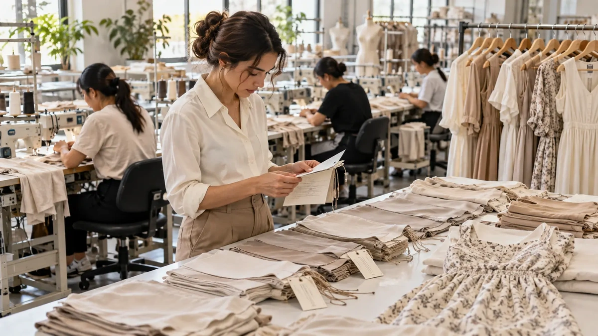 Garment factory production records linked to an order Garment factory production records linked to an order