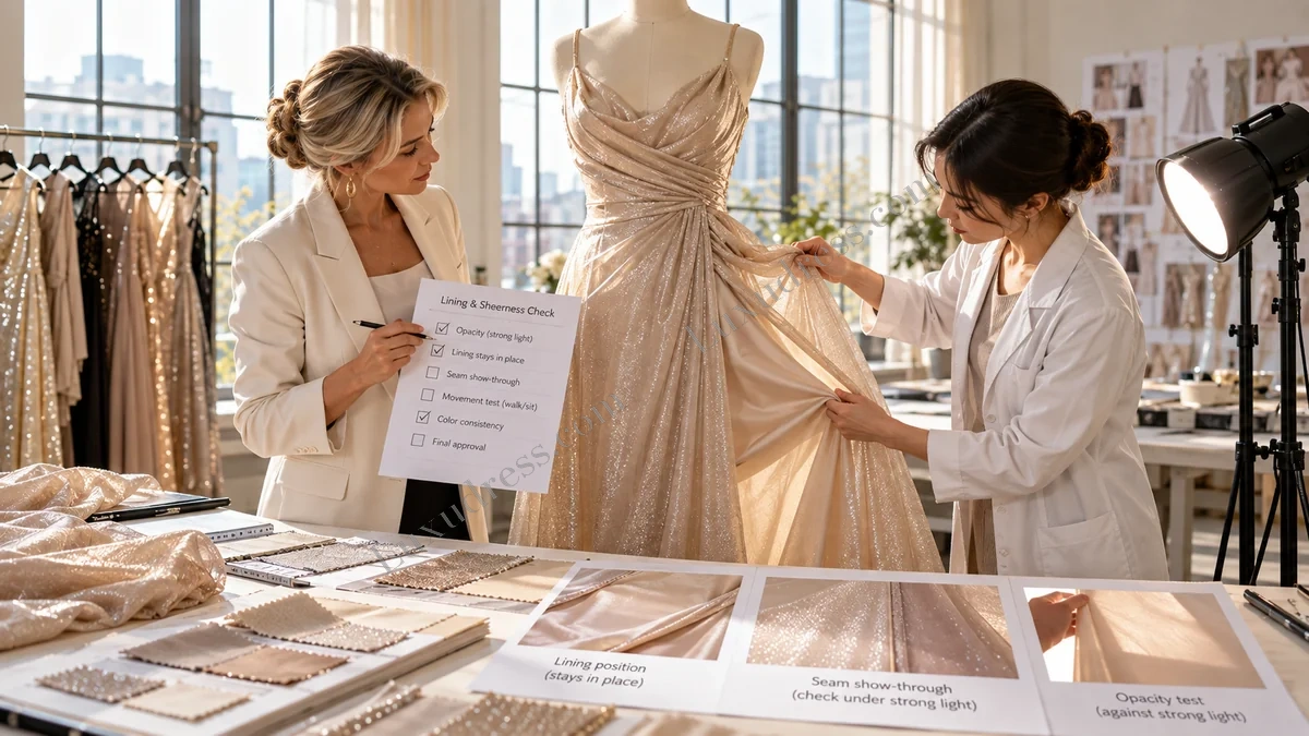 How to Prevent Lining and Sheerness Problems in Evening Dresses: buyer, technician or QC review How to Prevent Lining and Sheerness Problems in Evening Dresses: buyer, technician or QC review