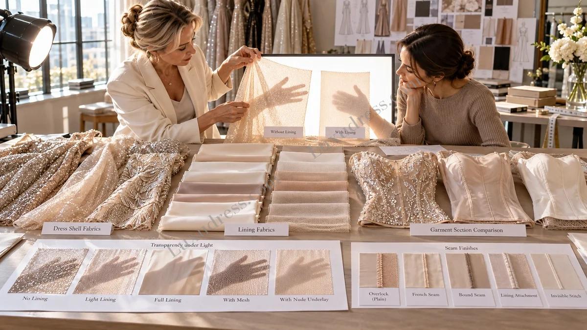 How to Prevent Lining and Sheerness Problems in Evening Dresses: garments, fabrics or components compared How to Prevent Lining and Sheerness Problems in Evening Dresses: garments, fabrics or components compared