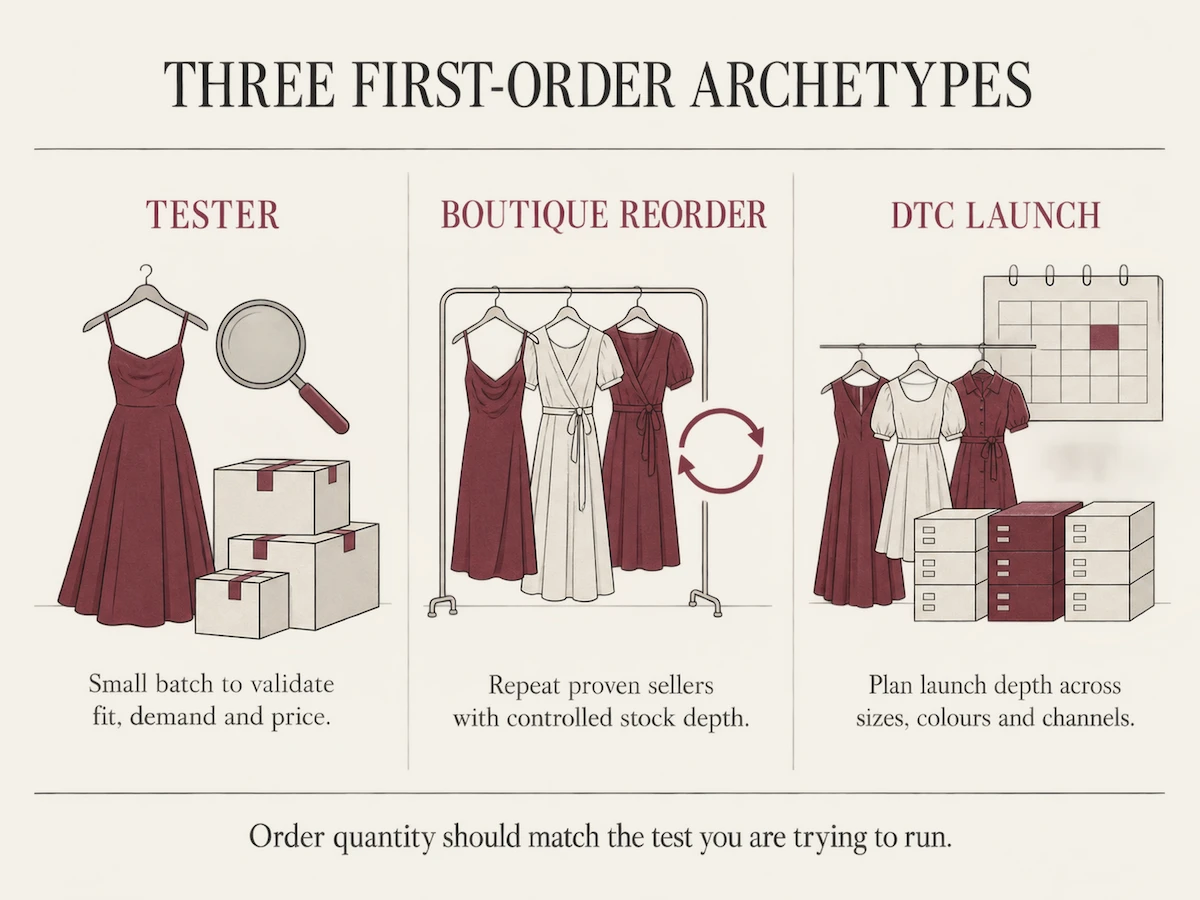 Three brand archetypes: tester, boutique re-order and DTC launch Three brand archetypes: tester, boutique re-order and DTC launch