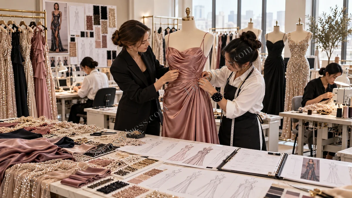 How to Choose an Evening Dress Manufacturer: development and manufacturing process