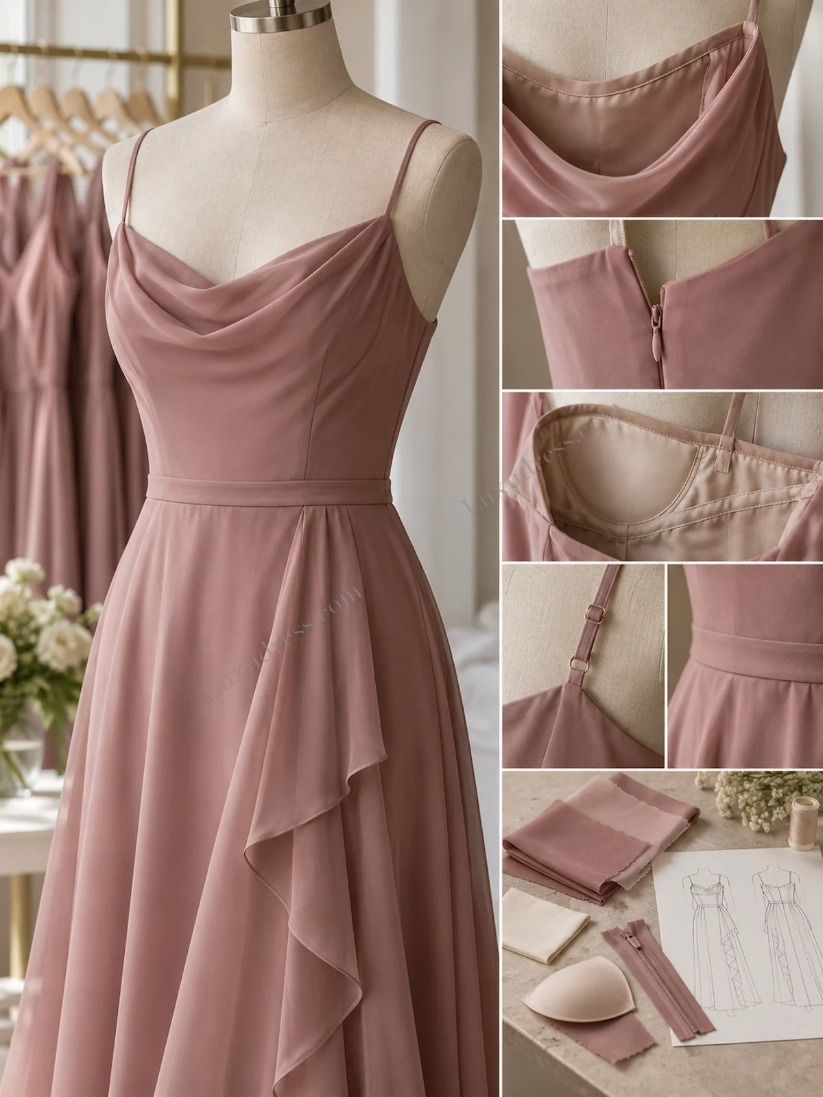 How to Launch a Bridesmaid Dress Collection: close construction detail How to Launch a Bridesmaid Dress Collection: close construction detail