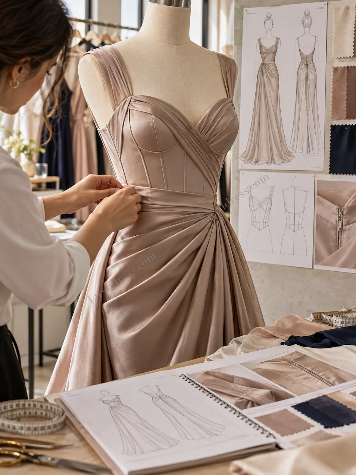 How to Start an Occasionwear Brand: close construction detail