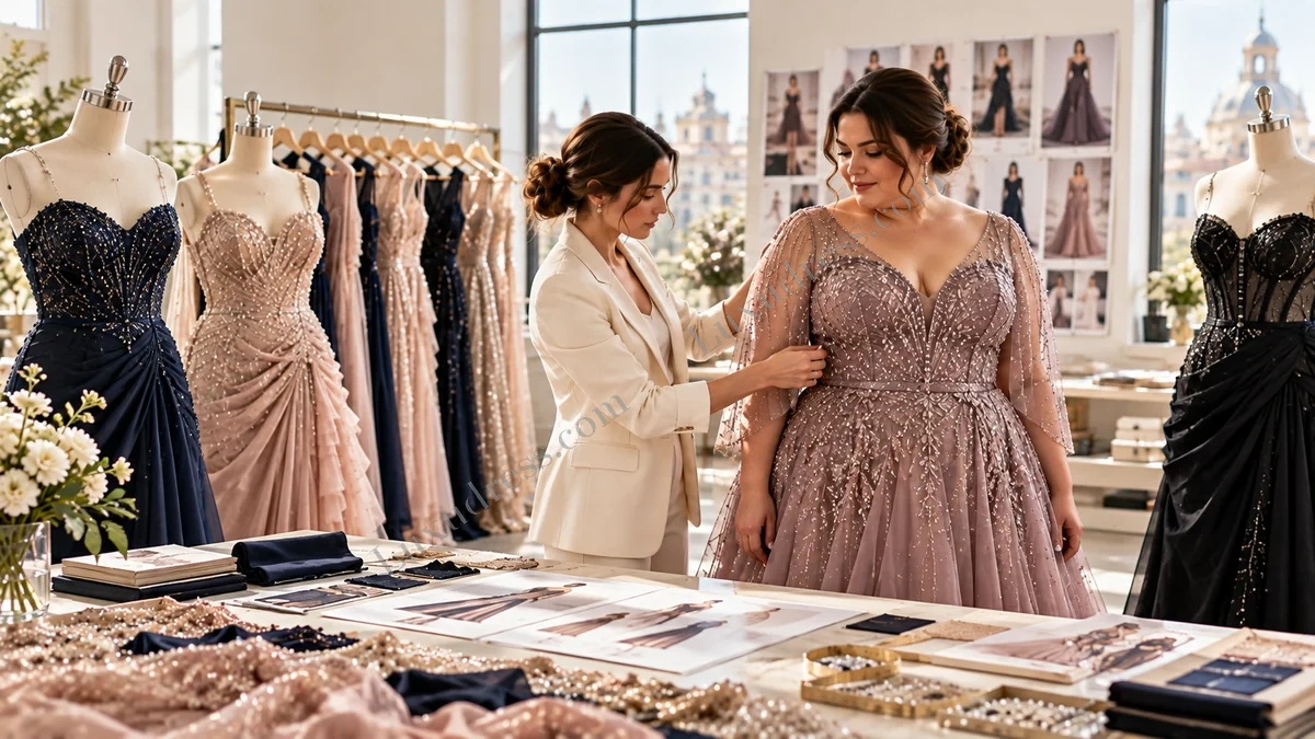 Plus Size Evening Dress Manufacturing Guide: garments, fabrics or components compared