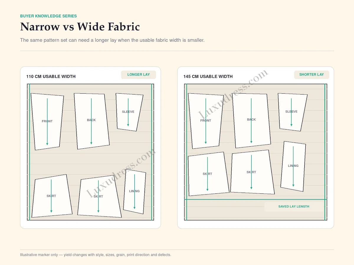 Two marker layouts shown side by side, one narrow and one wide