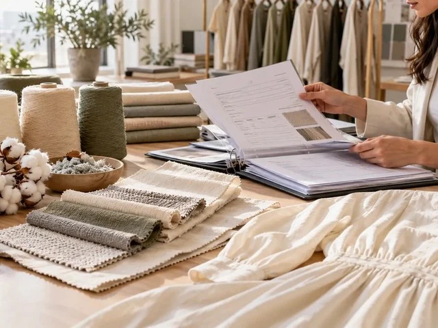 Textile certification claims review for clothing materials