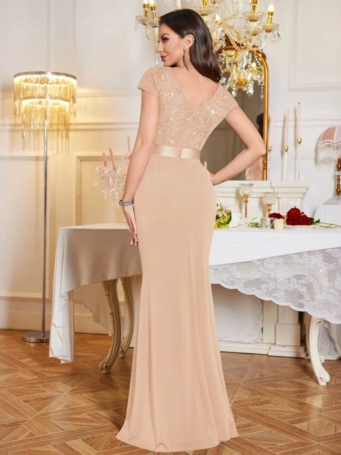 Champagne gown detail representing a first collection, studio sample photography