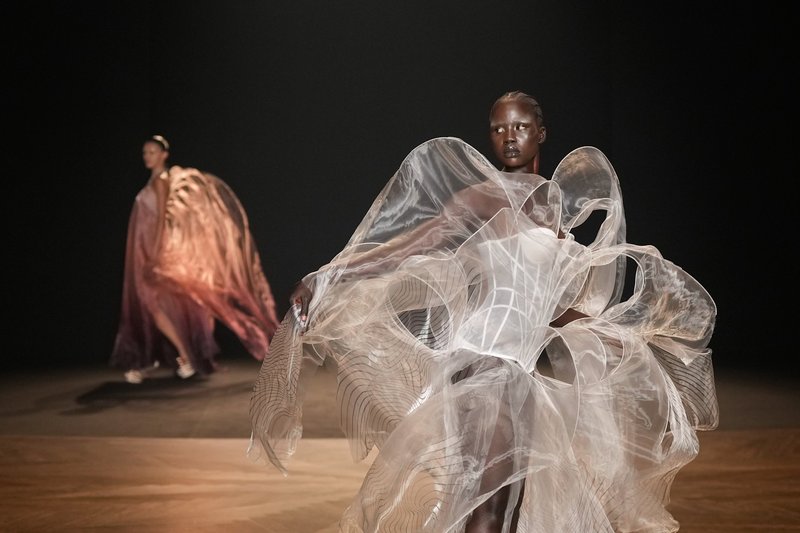 Iris Van Herpen dresses women as a jellyfish, Schiaparelli launches them into the future