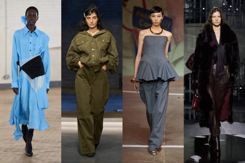 LFW FW26 color trends: Gothic black, army green, creamy winter white and more