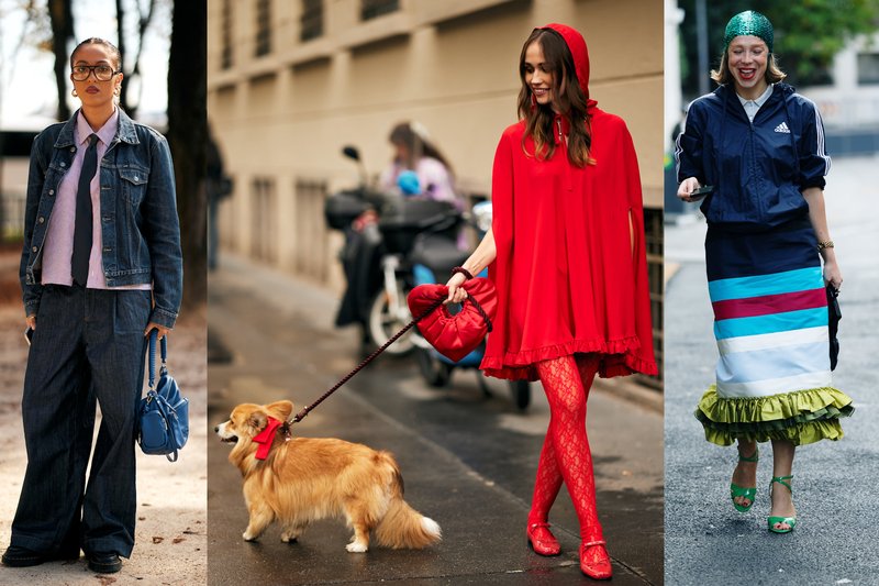 SS26 street style: Little Red Riding Hood, rugby players and charming trivialities