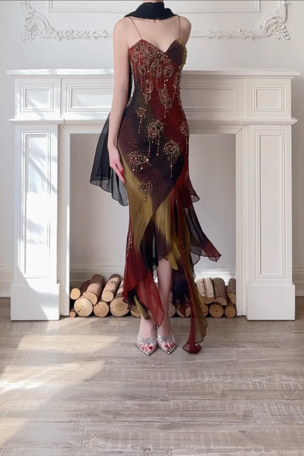 Black Swan: Dramatic Mermaid Elegance in Noir
