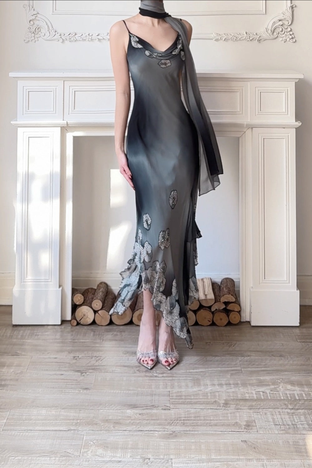Ink Wash on Silk: A Gown That Breathes Like Mist