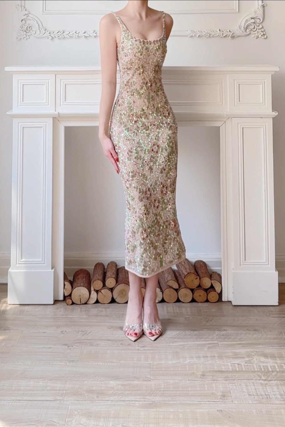 Spring Garden in Beads: Mac Duggal's Gemstone Long Gown