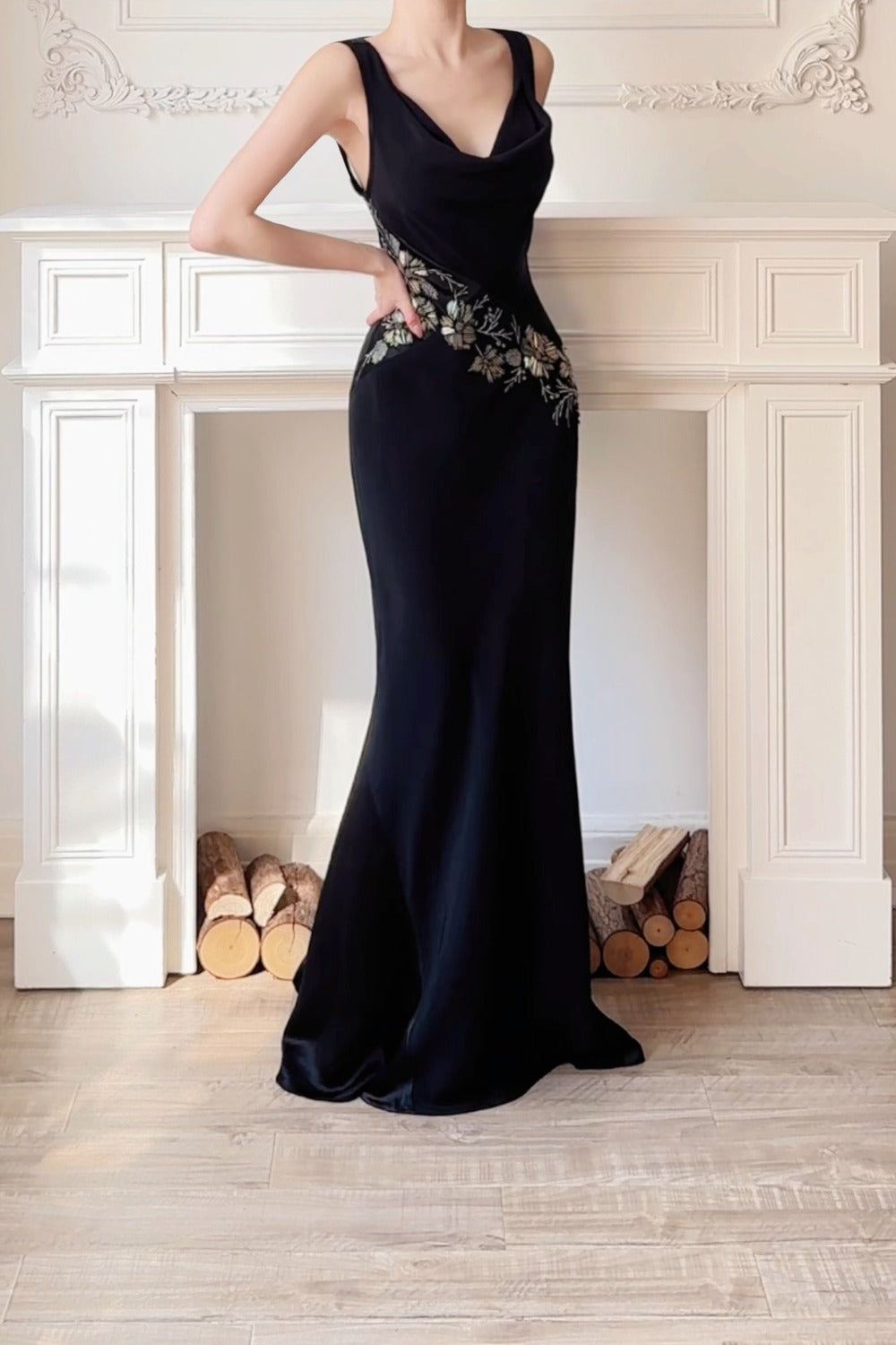 Twilight Velvet: Stardust on a Corset Gown