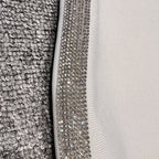 Asymmetrical Beaded White Mini Dress H6287