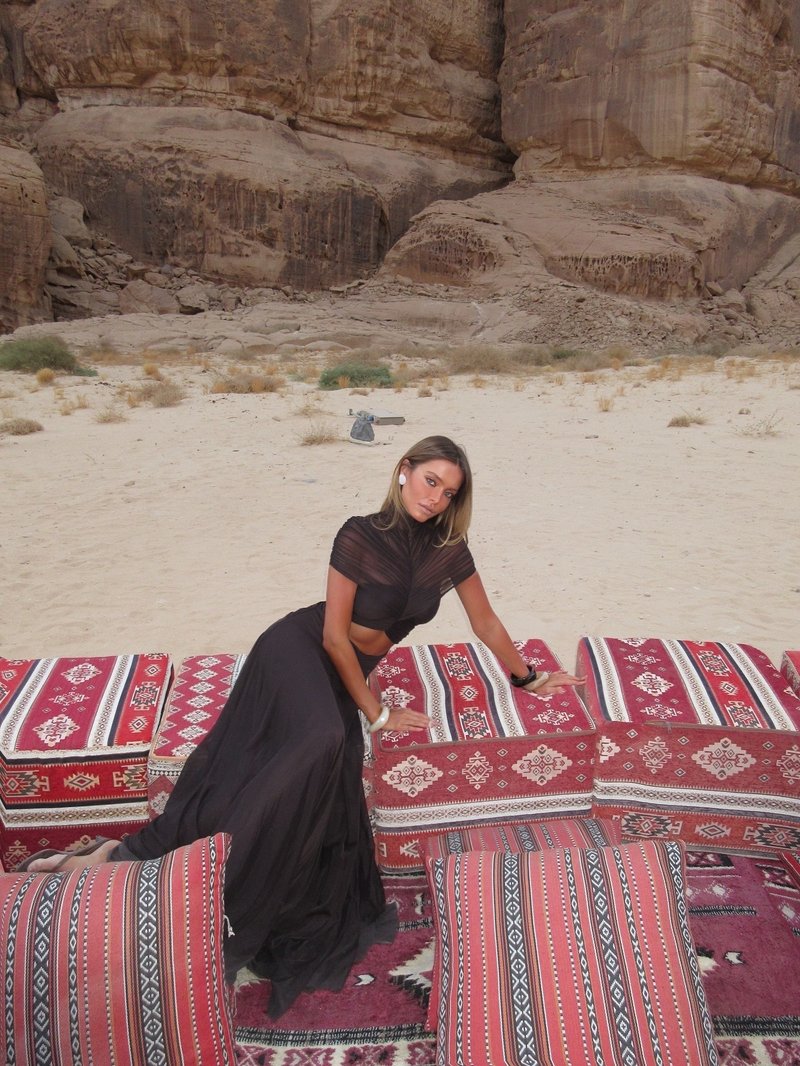 Asymmetrical Draped Brown Maxi Gown H7032