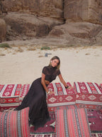 Asymmetrical Draped Brown Maxi Gown H7032