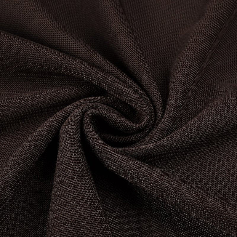 Asymmetrical Draped Brown Maxi Gown H7032