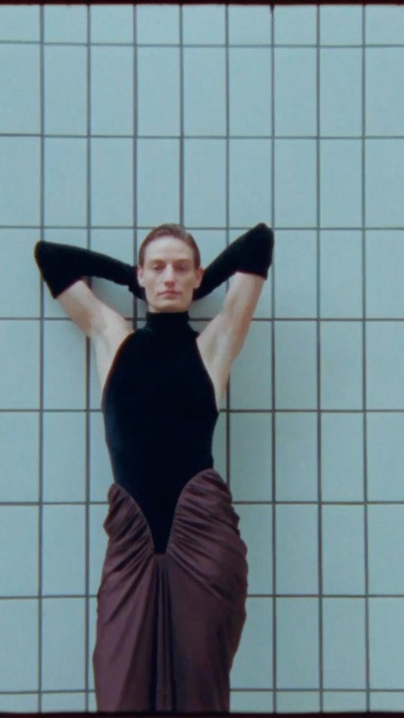 Asymmetrical Ruched Satin Gown H6693