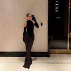 Asymmetrical Ruched Satin Gown H6693