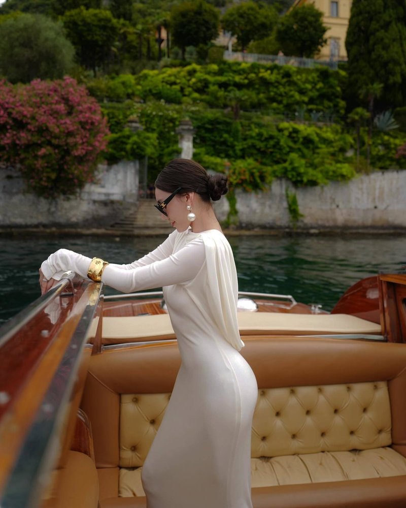 Backless Draped White Maxi Dress H7026