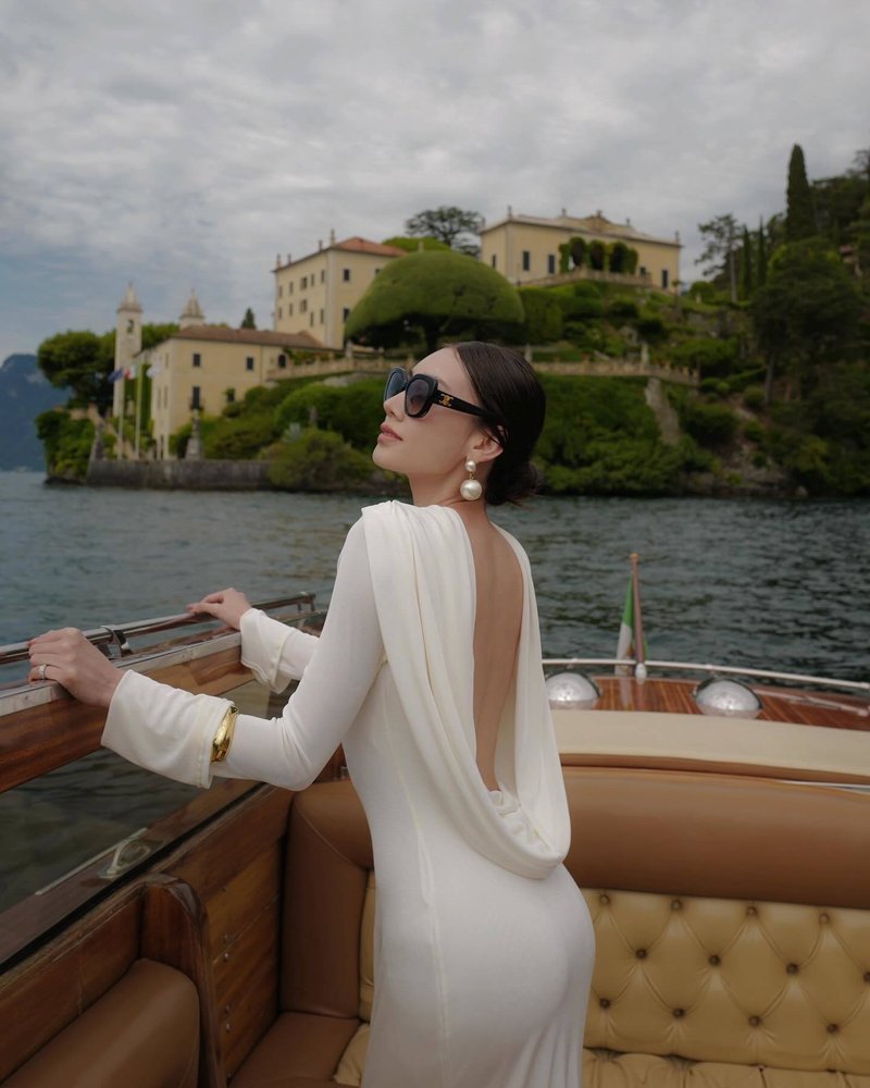 Backless Draped White Maxi Dress H7026