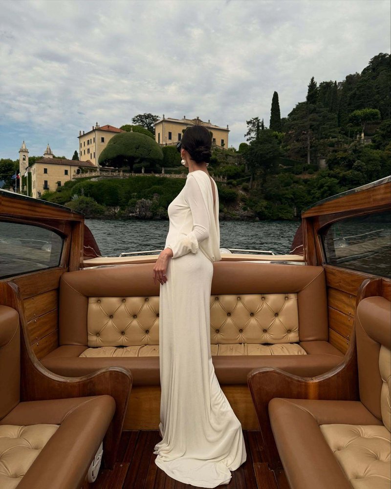 Backless Draped White Maxi Dress H7026