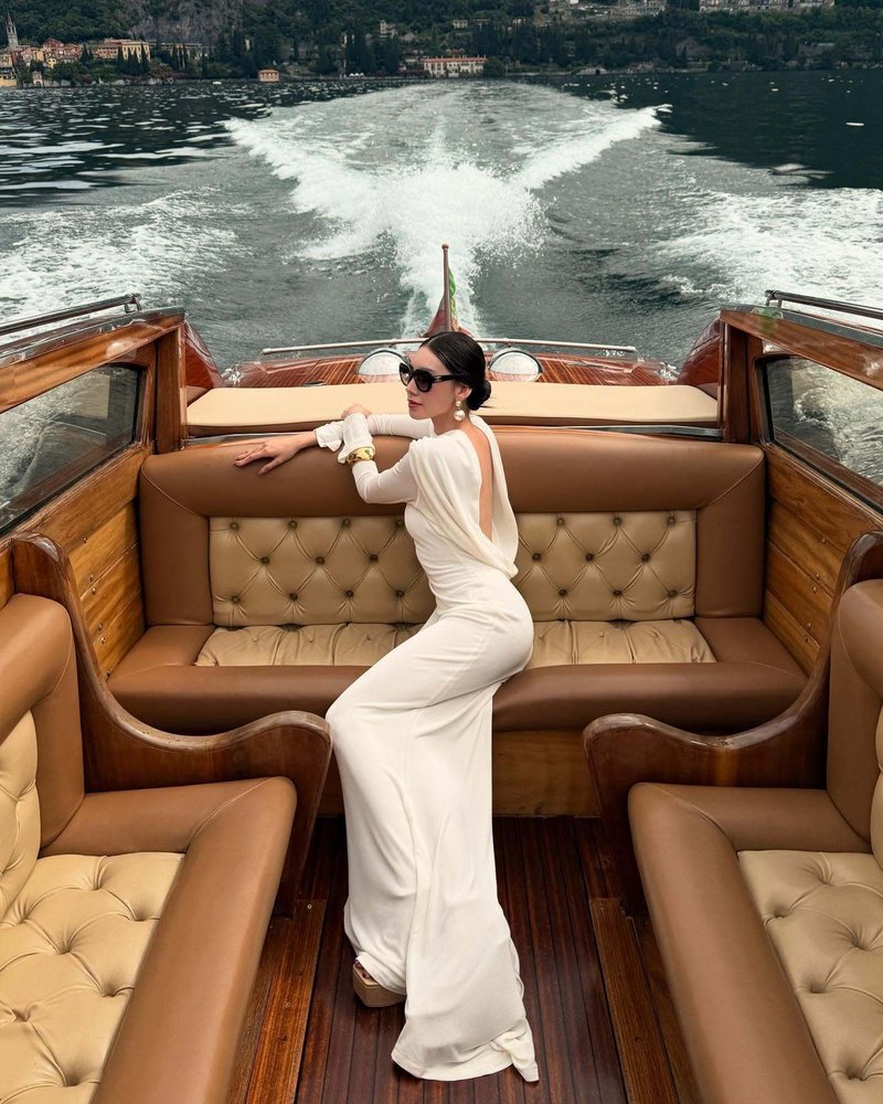 Backless Draped White Maxi Dress H7026