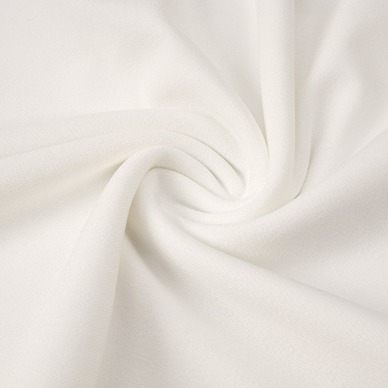 Backless Draped White Maxi Dress H7026