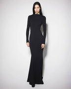 Backless Long Sleeve Maxi Dress H6786