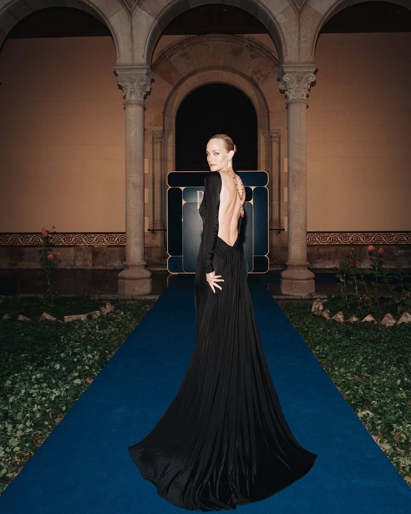 Backless Long Sleeve Velvet Gown H7018