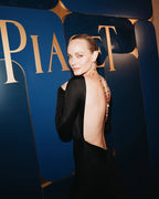 Backless Long Sleeve Velvet Gown H7018