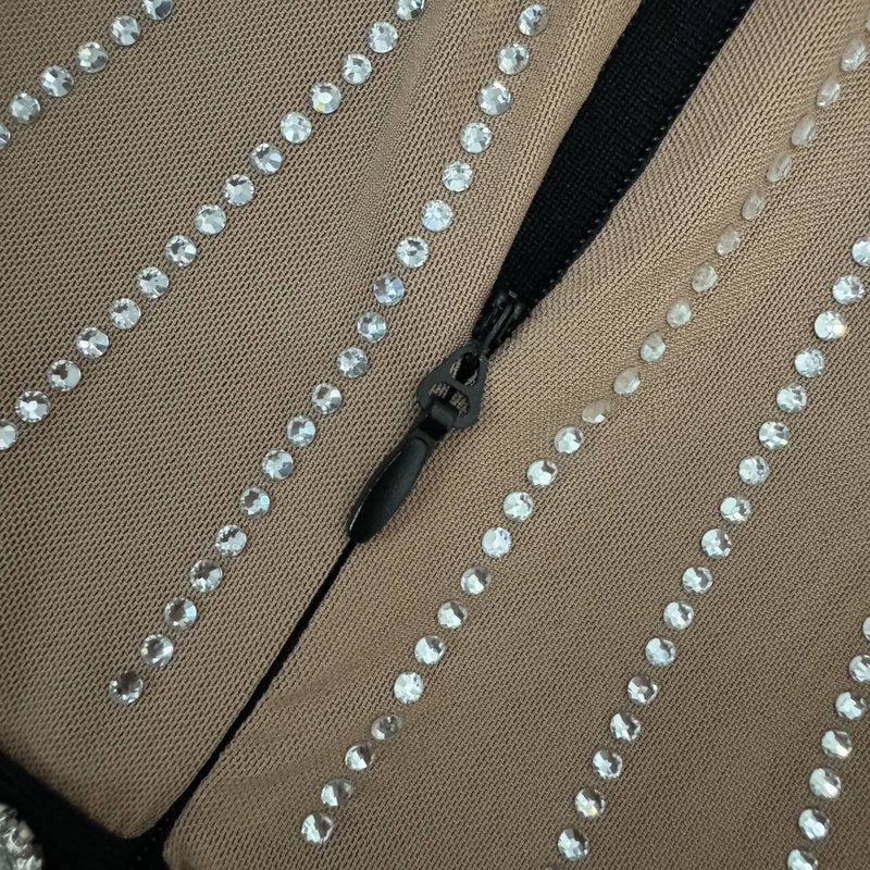 Beaded Halter High Slit Maxi Dress H6448