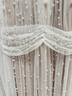 Beaded High Neck Sheer Wedding Gown H6730