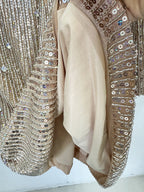 Beaded Long Sleeve Cocktail Dress H6859