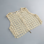Beige Beaded Crop Top & Skirt Set H6833
