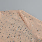Beige Embellished Long Sleeve Maxi Dress H6714