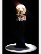 Bejeweled Halter Black Mermaid Gown H6430