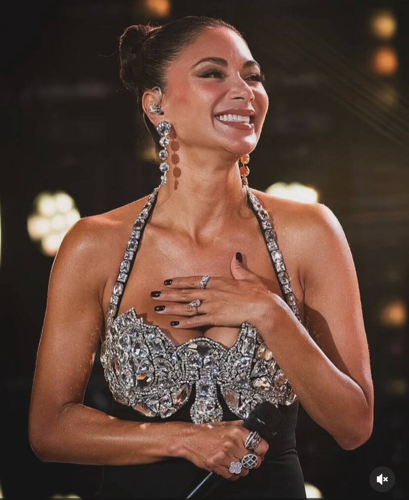 Bejeweled Halter Black Mermaid Gown H6430