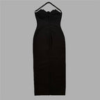 Bejeweled Halter Black Mermaid Gown H6430