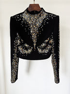 Bejeweled High Neck Two-Piece Gown H6724