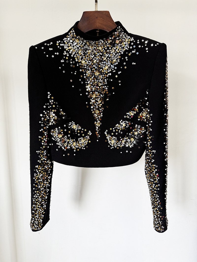 Bejeweled High Neck Two-Piece Gown H6724