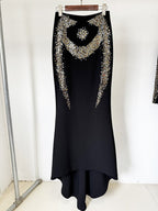 Bejeweled High Neck Two-Piece Gown H6724