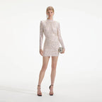 Bejeweled Long Sleeve Bodycon Dress H6668