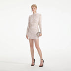 Bejeweled Long Sleeve Bodycon Dress H6668