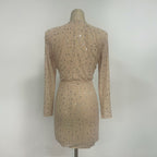 Bejeweled Long Sleeve Bodycon Dress H6668