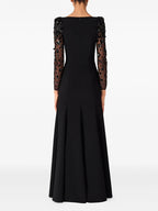 Black Beaded Sleeve Maxi Dress H6998