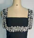 Black Beaded Strap Mermaid Gown H6674